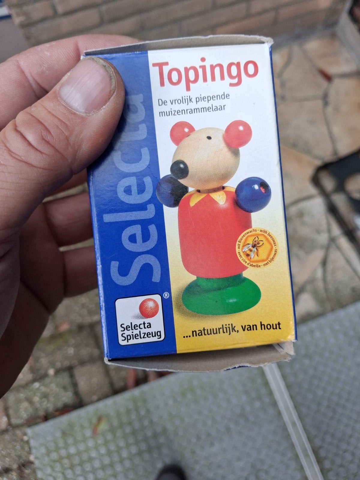 Selecta Topingo Houten Muizenrammelaar, Kinderen en Baby's, Speelgoed | Houten speelgoed, Nieuw, Overige typen, Ophalen of Verzenden