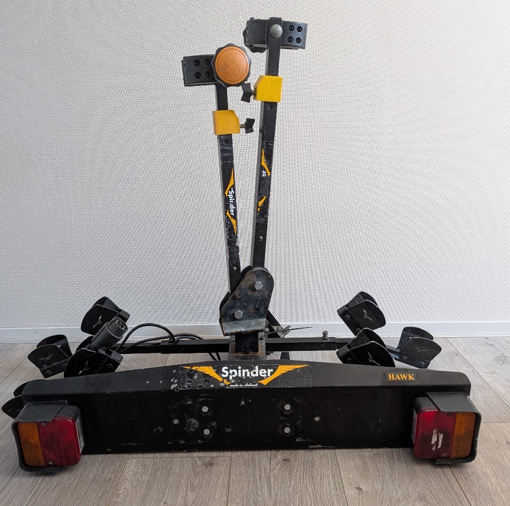 Spinder Hawk fietsendrager, Ophalen, 2 fietsen, Gebruikt, Trekhaakdrager