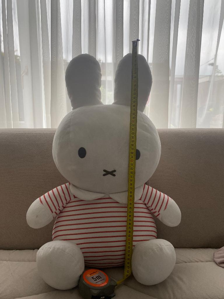 Nijntje miffy xxl knuffel 60 cm, Overige karakters, Ophalen of Verzenden, Gebruikt, Konijn