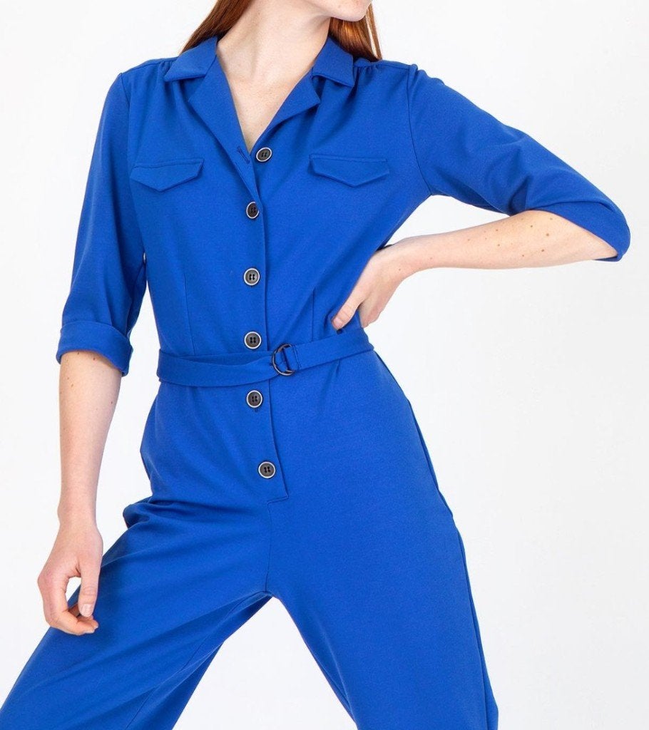 Magnifieke blauwe jumpsuit Nathalie Vleeschouwer, Kleding | Dames, Nathalie Vleeschouwer, Blauw, Ophalen of Verzenden, Zo goed als nieuw