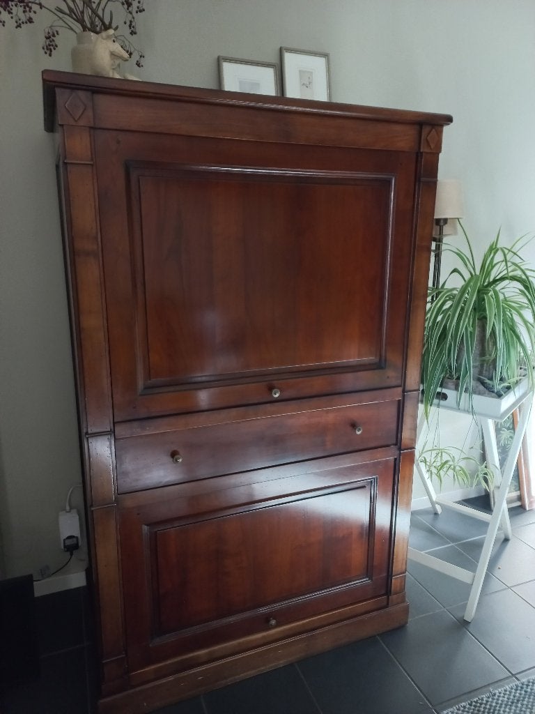 Kersenhouten computerkast, Ophalen, Gebruikt, 70 tot 120 cm, Klassiek