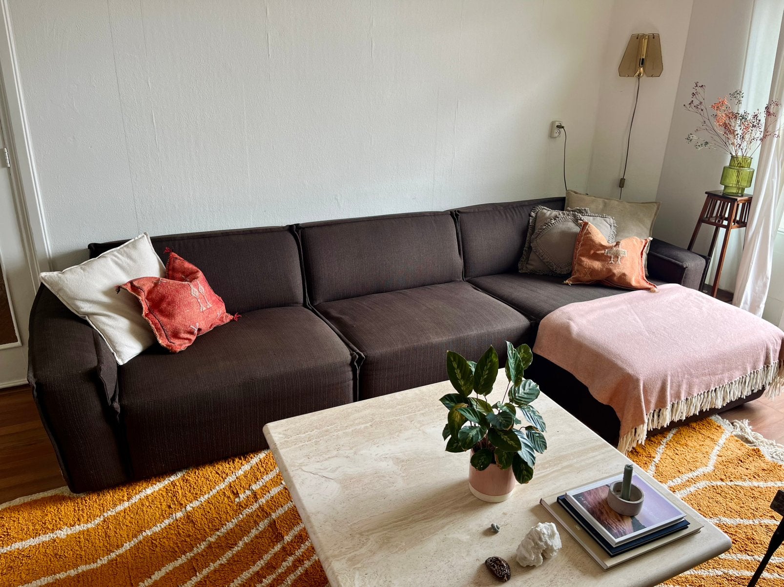 Umix Brooklyn hoekbank Leenbakker - Ruim en comfortabel, Huis en Inrichting, Ophalen of Verzenden, Gebruikt, Stof
