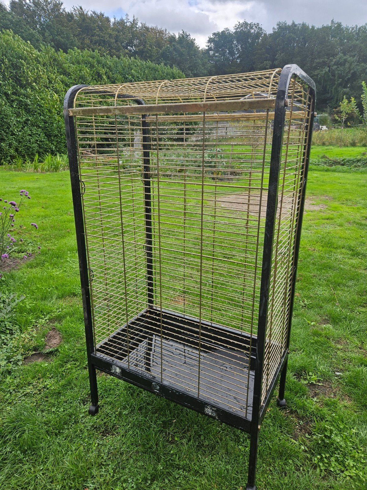 GROTE vogelkooi voor papagaaien of grote parkieten met lade, Dieren en Toebehoren, Ophalen, Gebruikt, Metaal, Vogelkooi