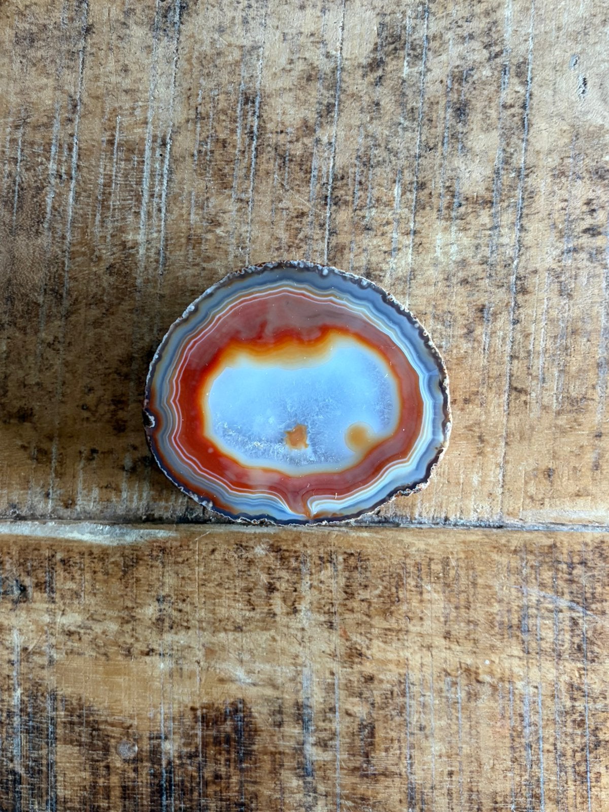 Prachtige massieve Agaatschijf, Ophalen of Verzenden, Mineraal