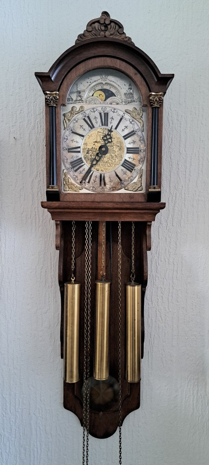 WUBA Warmink hangklok 1977 Westminster – maanstand – 3 gew, Ophalen