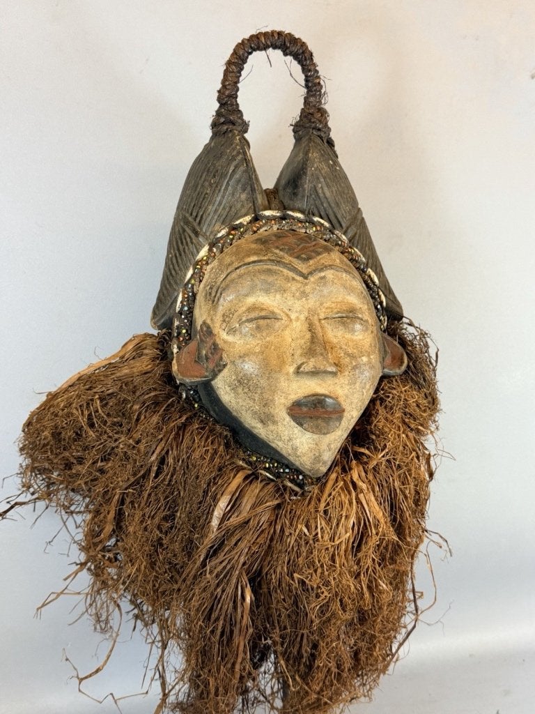 260822 - Mooi Afrikaans oud Punu masker - Gabon., Ophalen of Verzenden