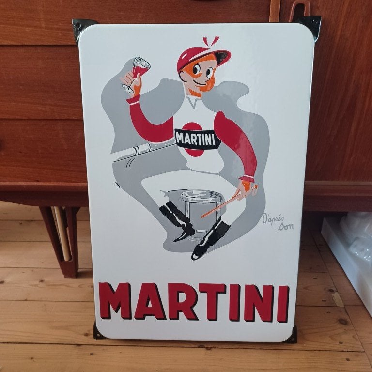 emaille reclame bord Martini, Ophalen of Verzenden