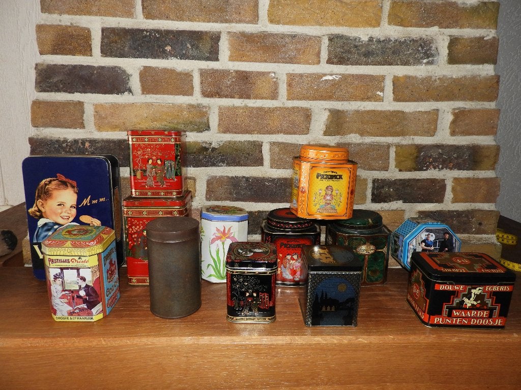 partij vintage blikken, Verzamelen, Ophalen of Verzenden, Gebruikt, Overige
