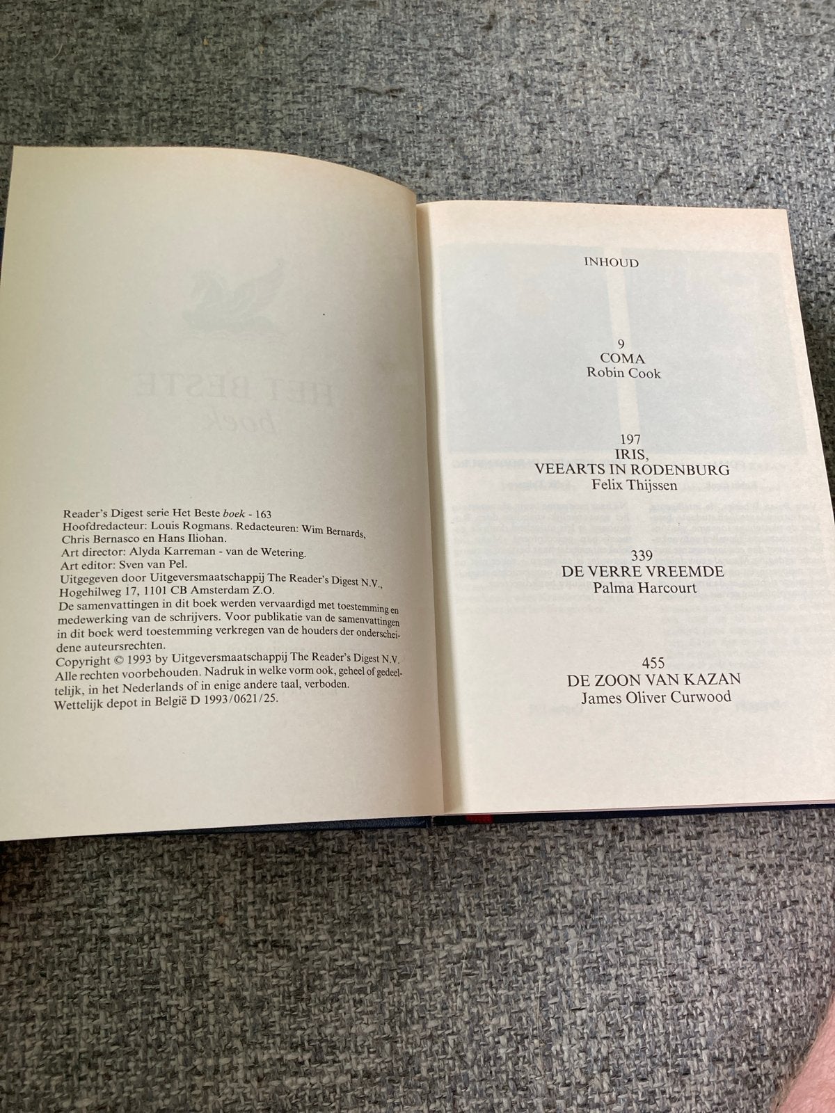 Reader's Digest Het Beste Boek - 163 (1993), Boeken, Ophalen of Verzenden, Gelezen, Nederland