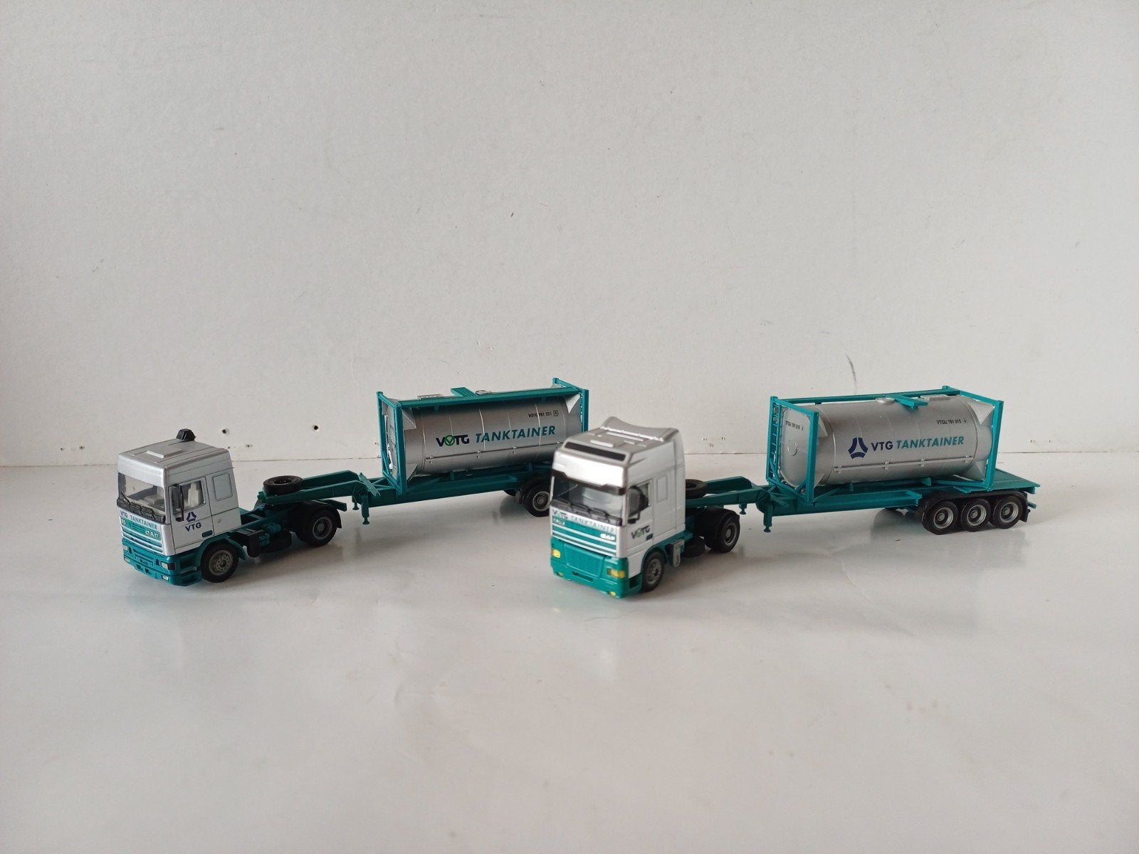 Daf 95 XF VTG tanktainer truck lkw vrachtwagen Herpa Plastic, Ophalen of Verzenden, Bus of Vrachtwagen, Herpa