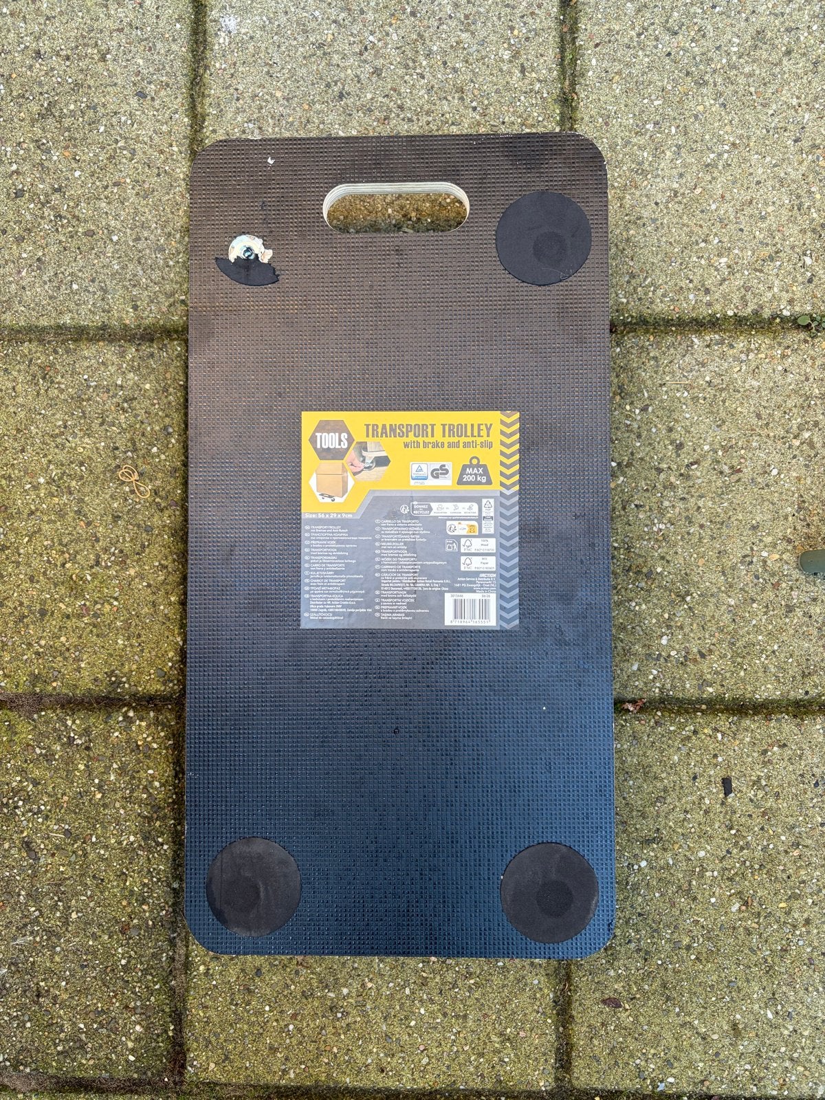 Transport trolley met rem en antislip, max 200 kg, Doe-het-zelf en Verbouw, Ophalen of Verzenden, Nieuw, Transportkar