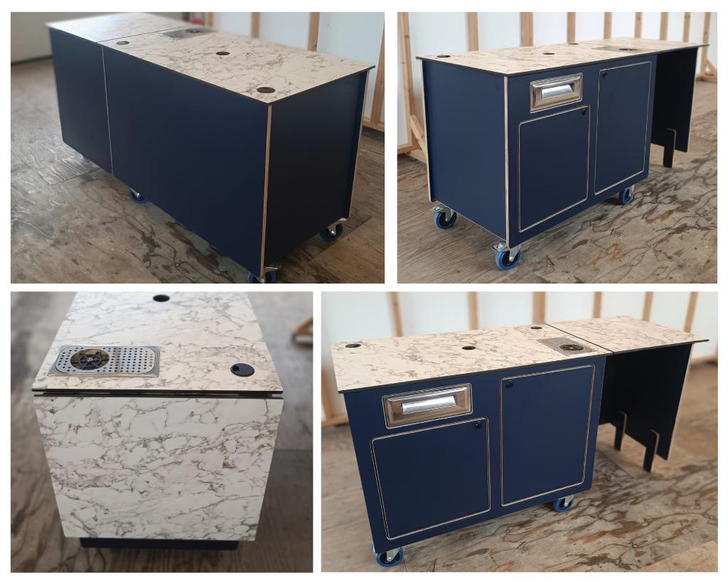 Mobiele bar - maatwerk - verrijdbaar, Zakelijke goederen, Horeca | Meubilair en Inrichting, Ophalen, Studio RUUB, Meubilair, Nieuw zonder verpakking