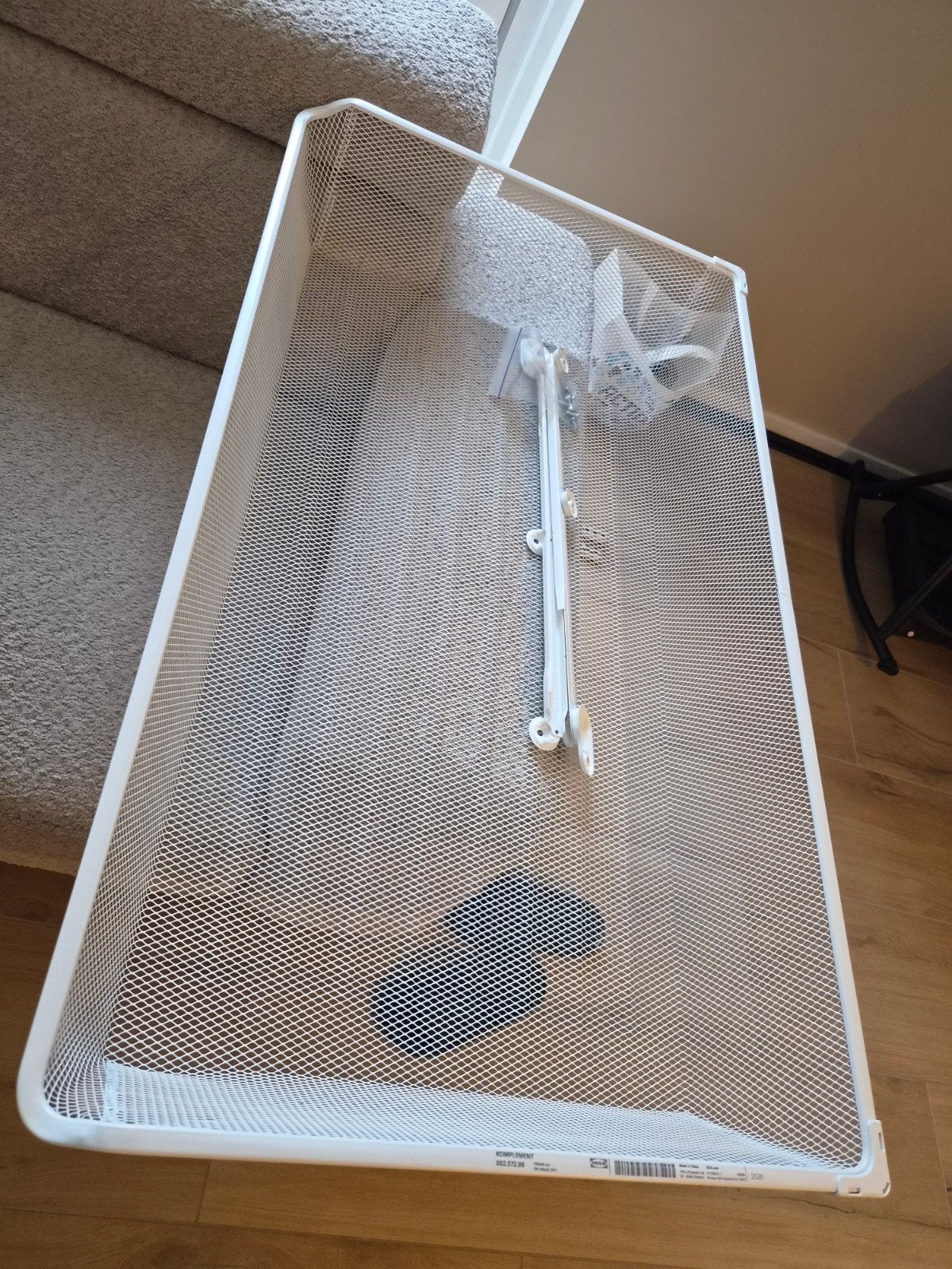 IKEA KOMPLEMENT Uittrekbaar draadmand met rails, Huis en Inrichting, Ophalen, Zo goed als nieuw