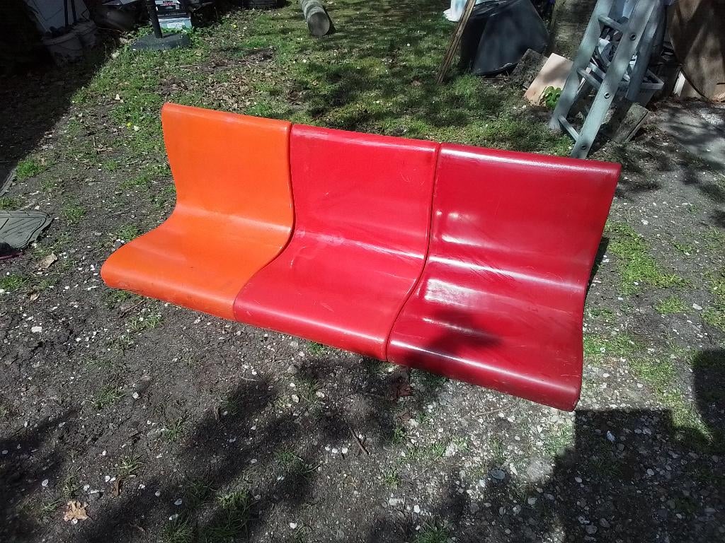Vintage stoelen McDonald's polyester, Ophalen, Kunststof, Gebruikt, Vijf, Zes of meer stoelen