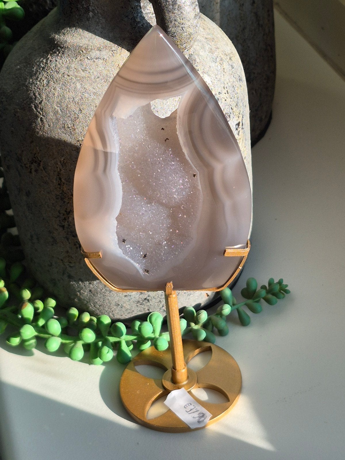 druzy agaay freeform op standaard, Ophalen of Verzenden