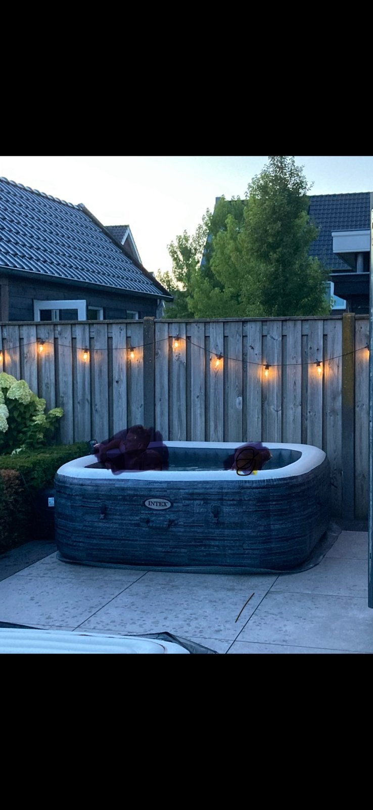 Jacuzzi intex greystone deluxe 6 persoons, Tuin en Terras, Bubbelbaden en Hottubs, Ophalen, Gebruikt, Pomp, Opblaasbaar