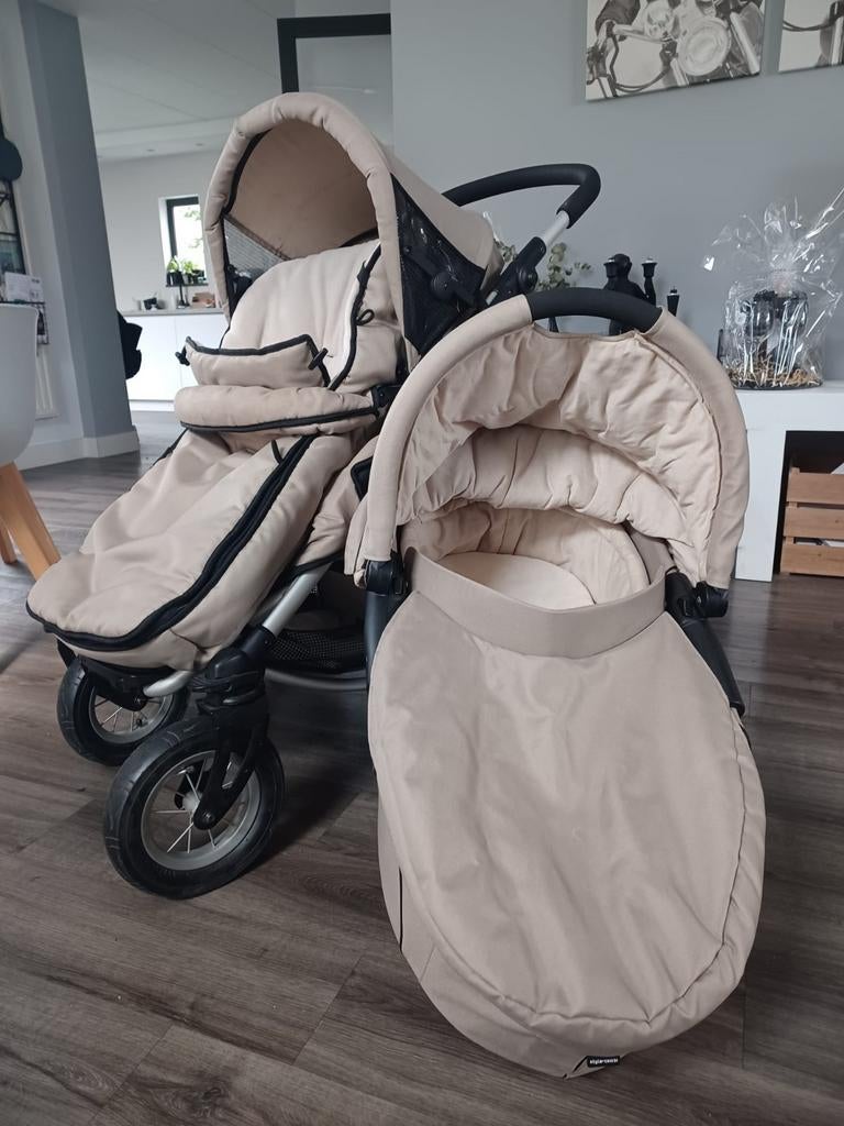Mutserts Style-Combi kinderwagen met reiswieg, Gebruikt, Verstelbare duwstang, Combiwagen, Ophalen