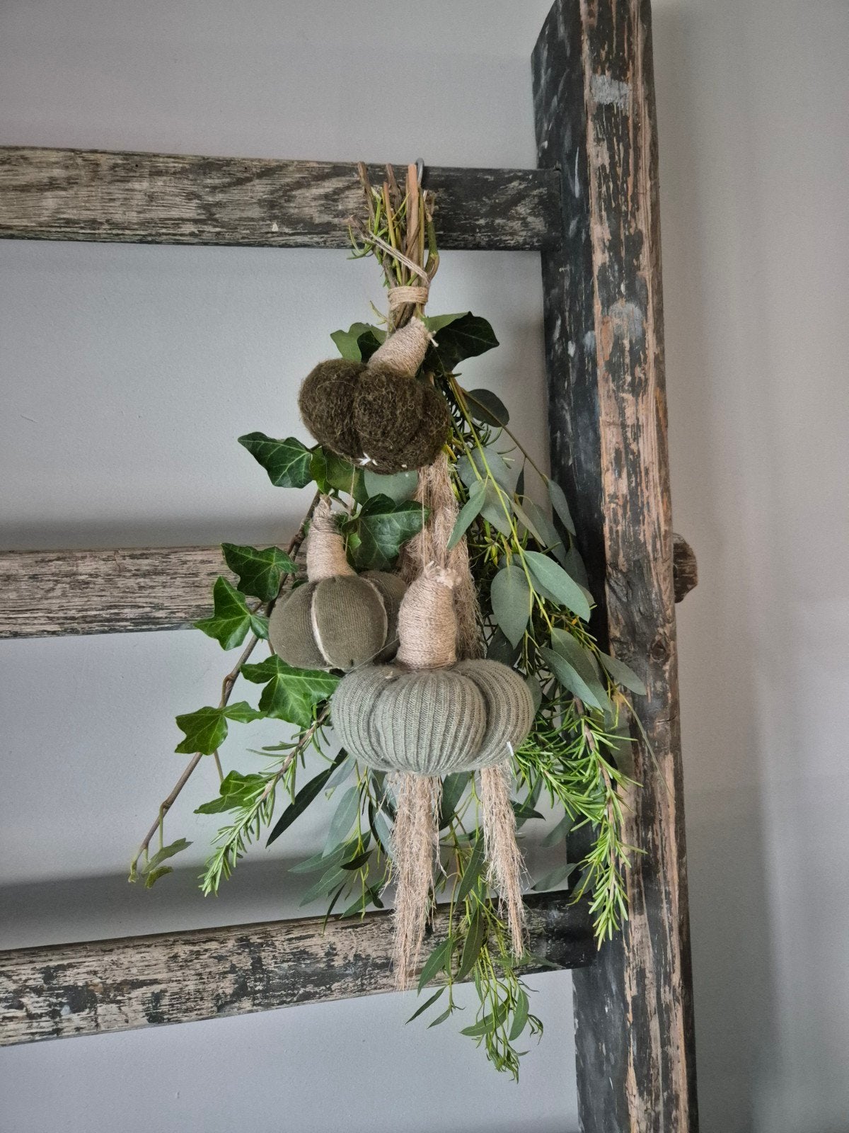Toef van groen en handgemaakte pompoenen, Groen, Nieuw, Ophalen of Verzenden, Landelijk