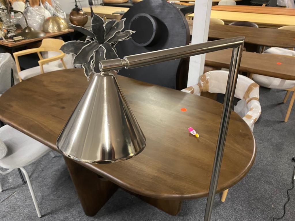 Lamp lumina 140cm marmeren voet met chroom, Ophalen, Nieuw, Overige materialen, 100 tot 150 cm