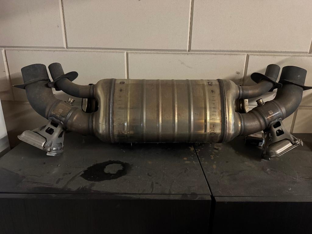 Originele Porsche 911 992.1 uitlaat van Turbo S  17.000km, Auto-onderdelen, Uitlaatsystemen, Ophalen of Verzenden, Gebruikt, Porsche