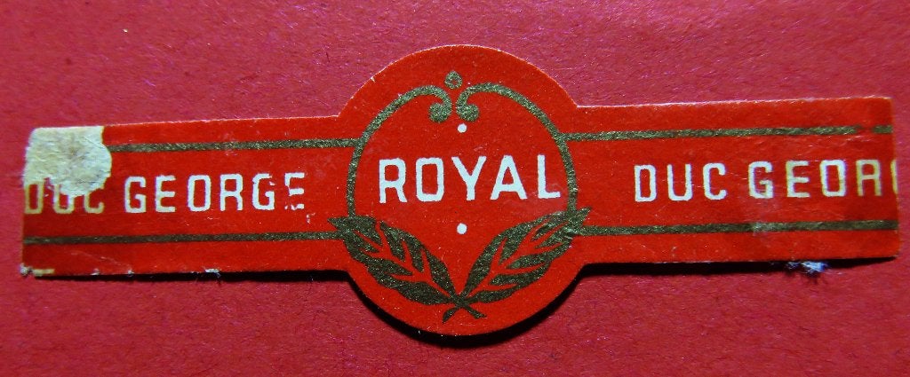 Duc George Royal fabrieksbandje, Ophalen of Verzenden, Gebruikt, Sigarenbandjes