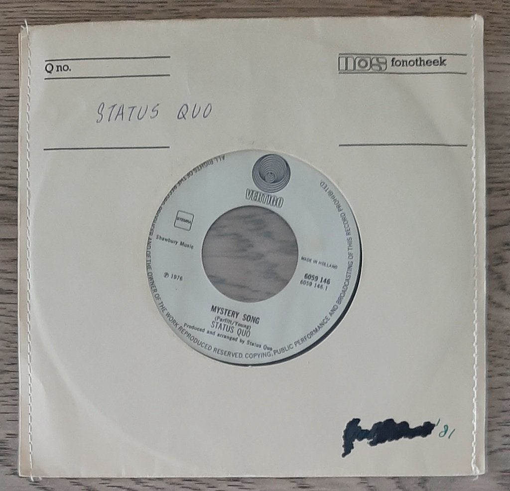 Status Quo – Mystery Song / Drifting Away, Ophalen of Verzenden, Gebruikt, 7 inch, Pop