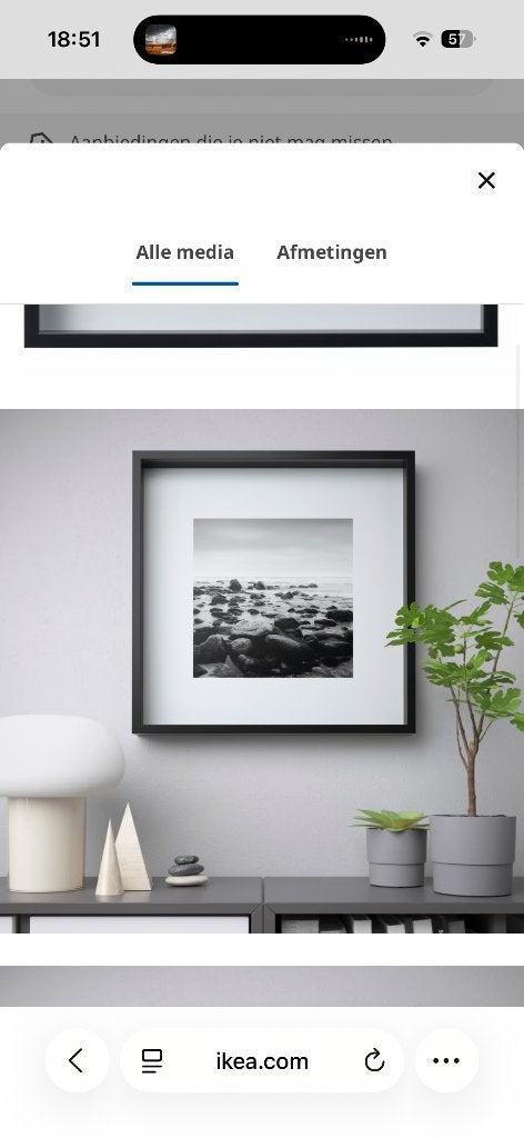 IKEA fotolijst 4x, Ophalen, Zo goed als nieuw, Zwart, Fotolijst