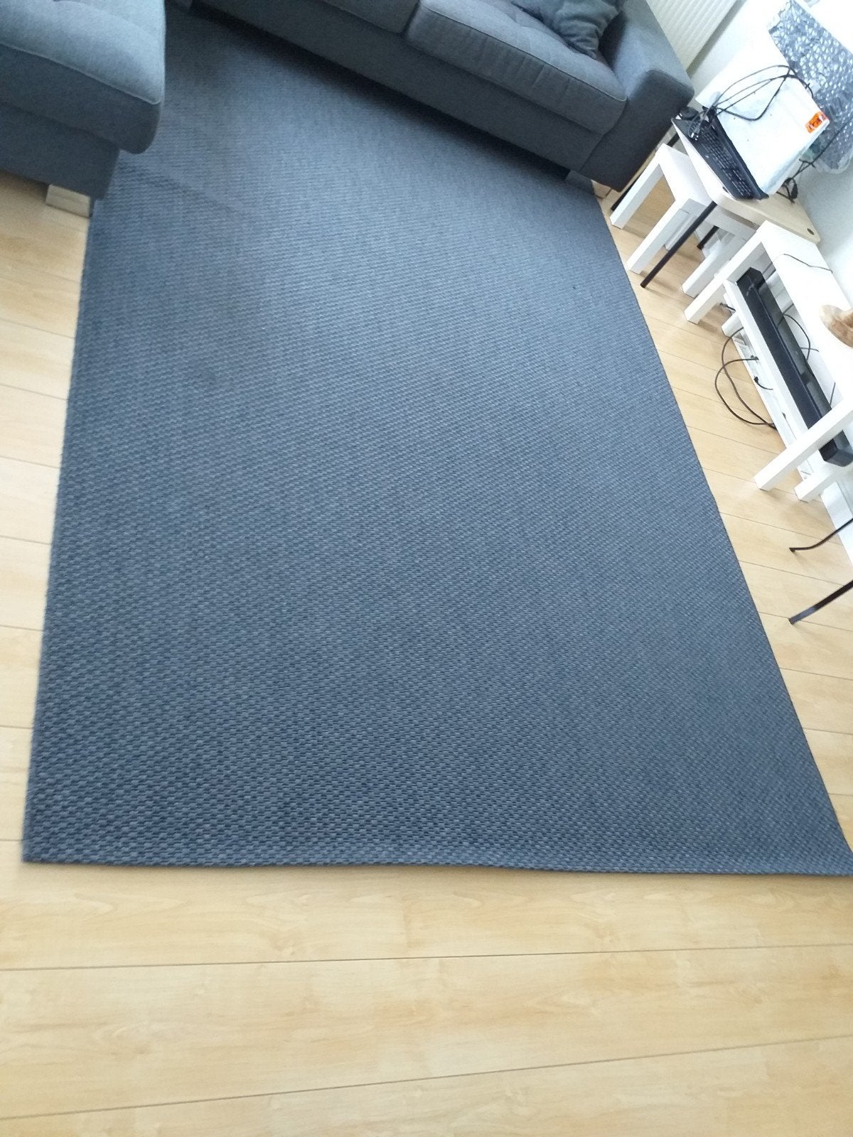 MORUM Vloerkleed glad geweven, donkergrijs, 200x300 cm, Huis en Inrichting, Ophalen, Gebruikt, 200 cm of meer, 200 cm of meer