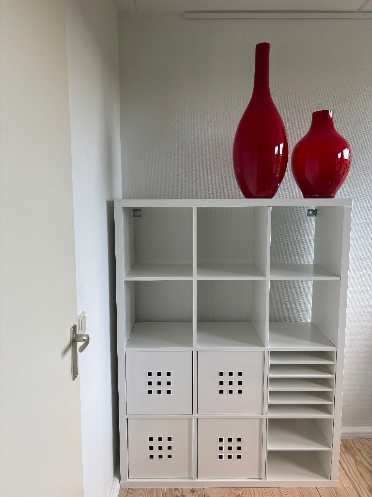 2 grote rode designvazen – 70 & 40 cm, Ophalen, Handgemaakt, 70 cm, Rood