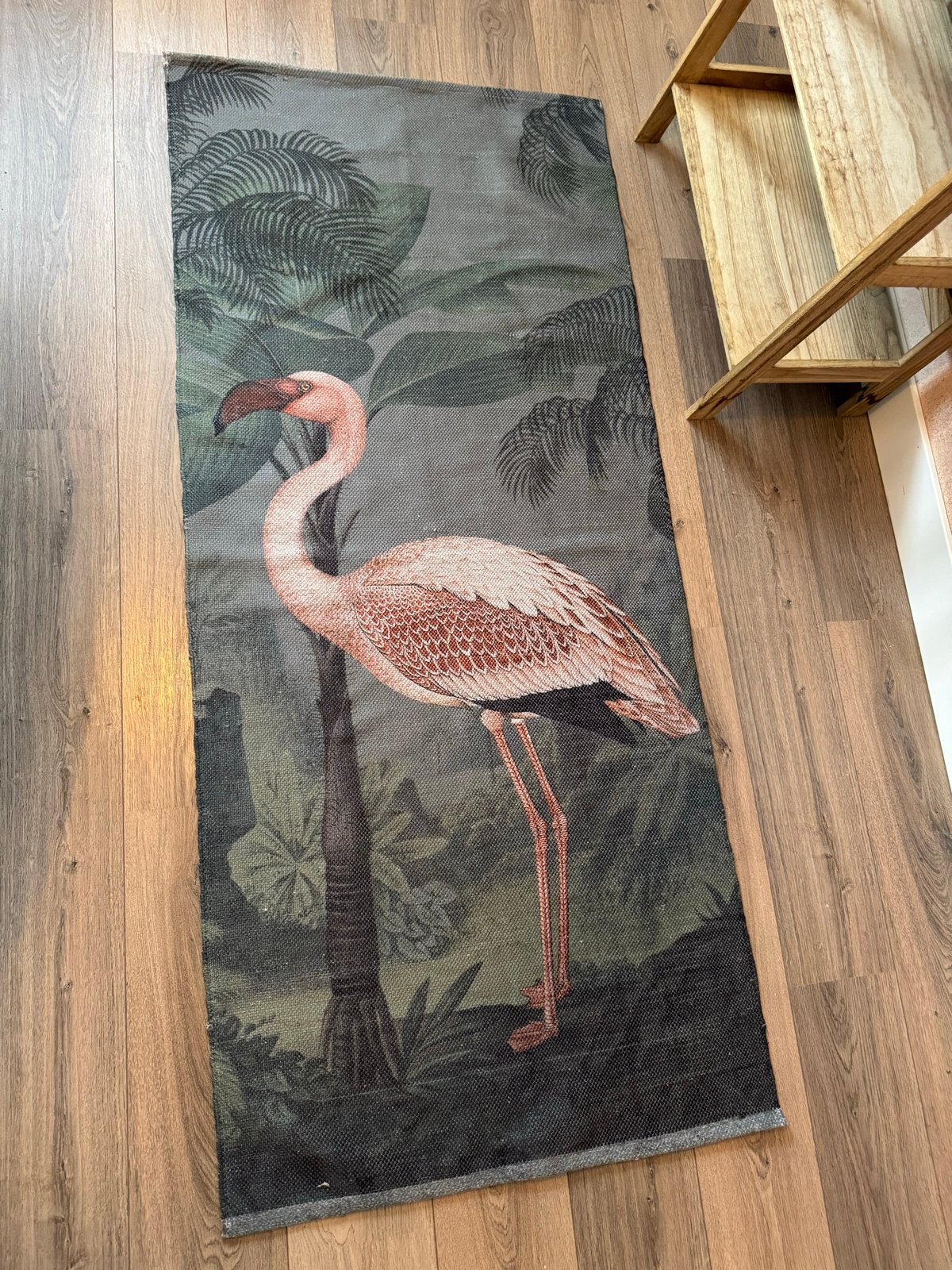 Vloerkleed | Flamingo |Tropische sfeer | 180x80 cm, Ophalen, Gebruikt, 50 tot 100 cm, 150 tot 200 cm