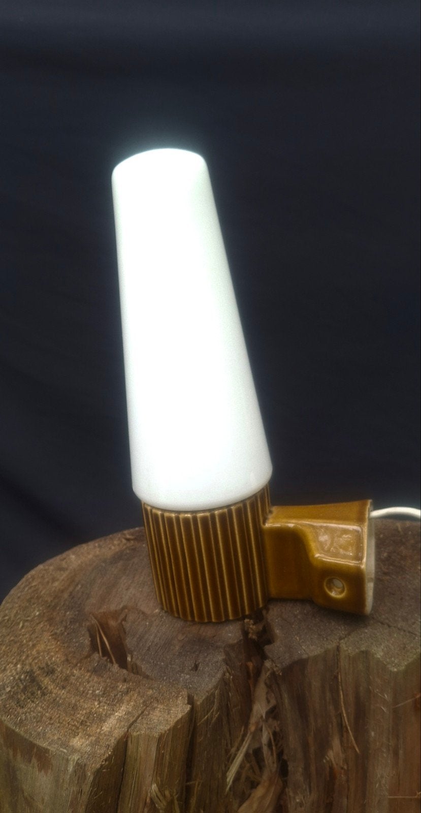 Ifö badkamerlamp, bruin/groen armatuur. Zweden, Ophalen of Verzenden