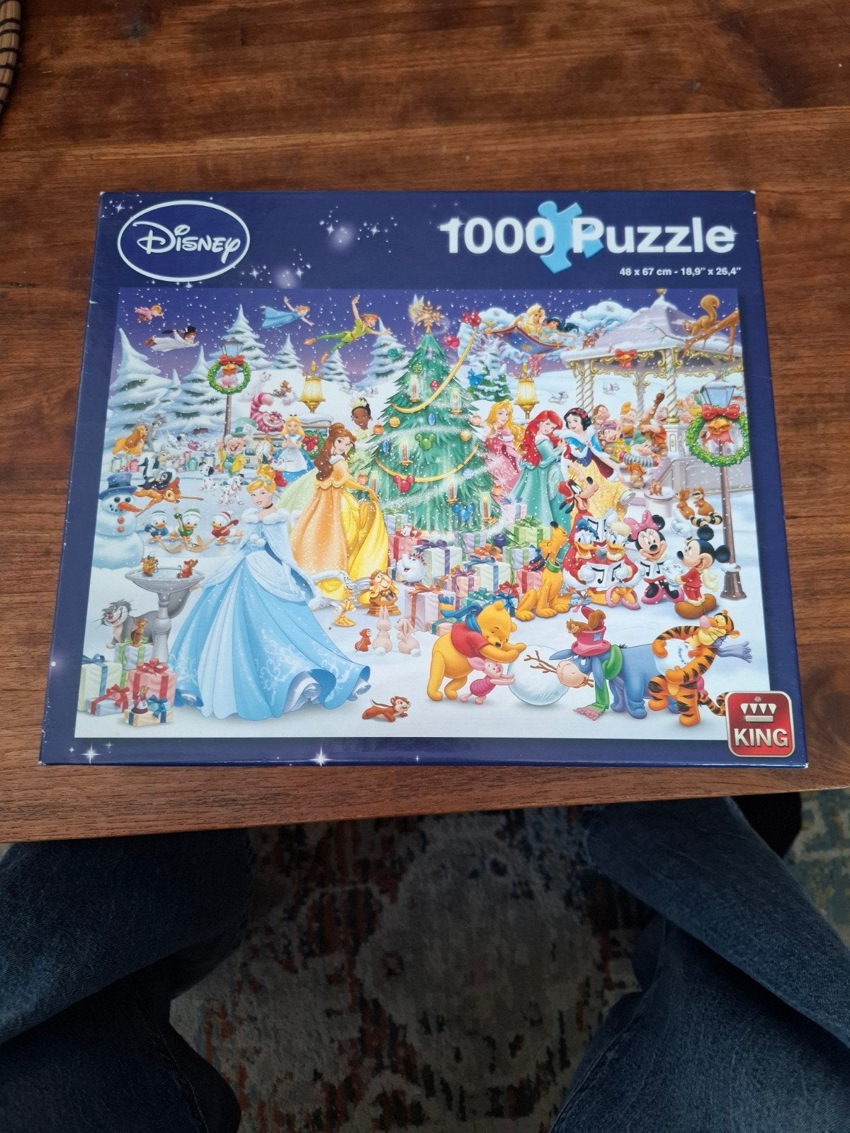 Disney Kerstpuzzel 1000 stukjes - King, Ophalen of Verzenden, 500 t/m 1500 stukjes, Gebruikt, Legpuzzel