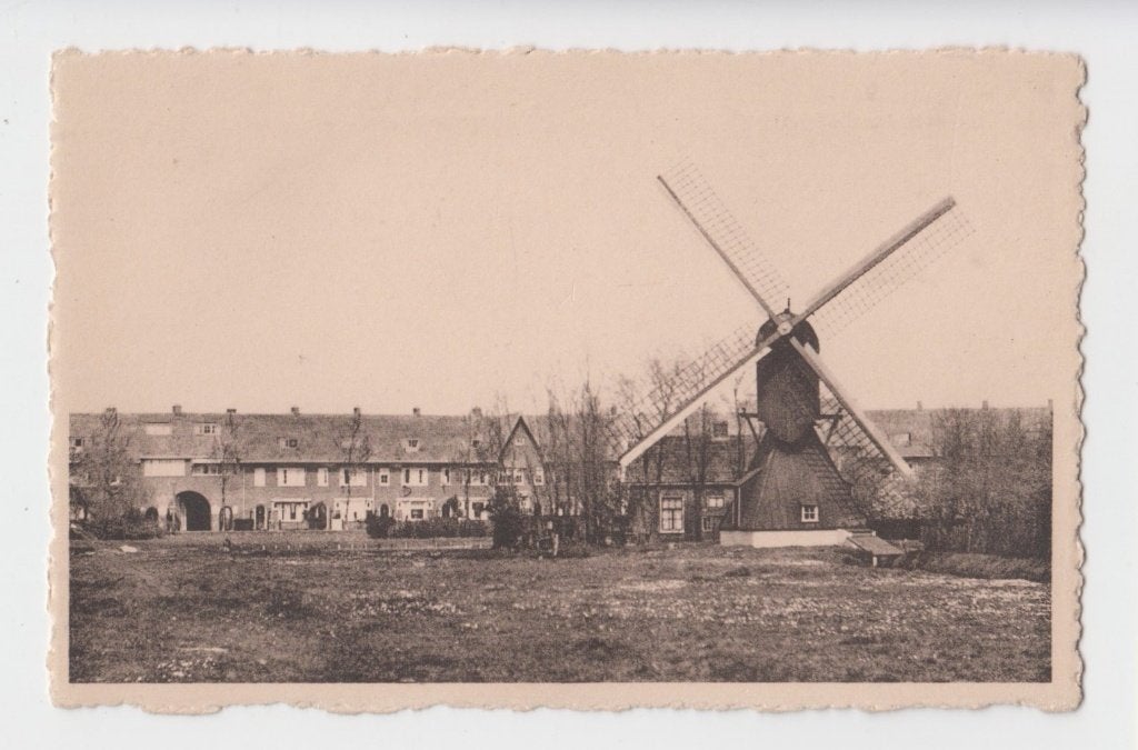 042 Haarlem Korenmolen Het Hert Heussenstraat B28, Verzamelen, Verzenden, 1920 tot 1940, Ongelopen, Noord-Holland