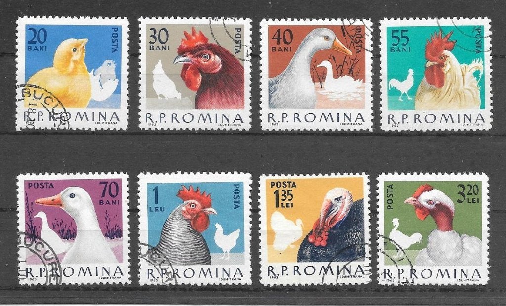 Roemenie 1963  Vogels, Verzenden, Overige landen, Gestempeld