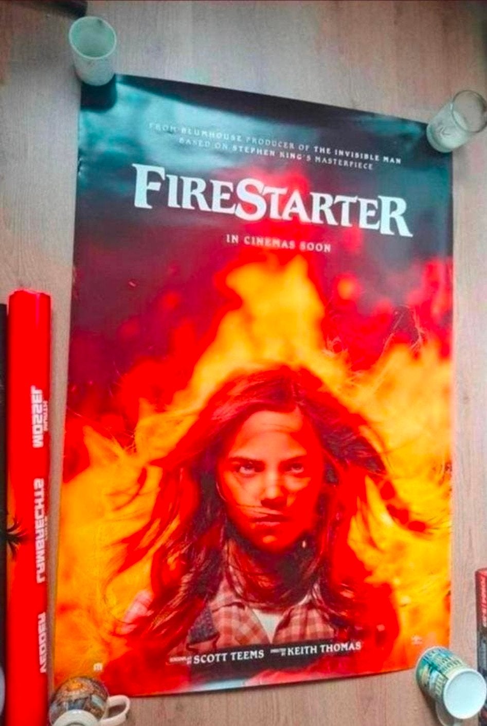 FireStarter bioscoopposter Stephen King Fire Starter, Ophalen of Verzenden, Gebruikt, Deurposter of groter, Film en Tv