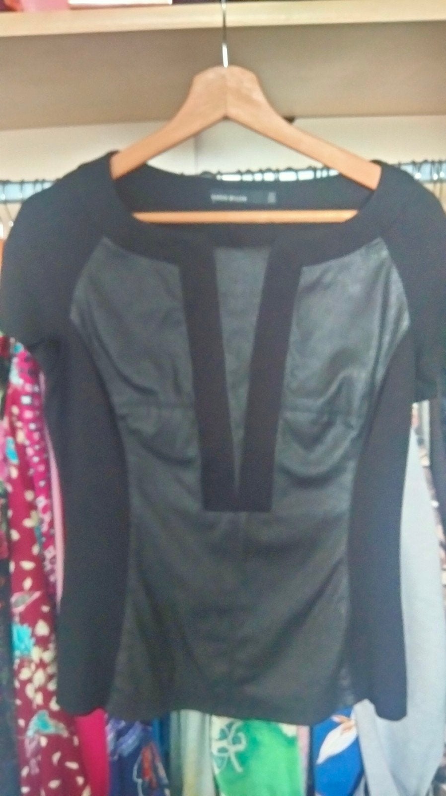 Truitje Karen Miller zwart/ leer maat M, Kleding | Dames, Ophalen of Verzenden, Zo goed als nieuw, Maat 38/40 (M)