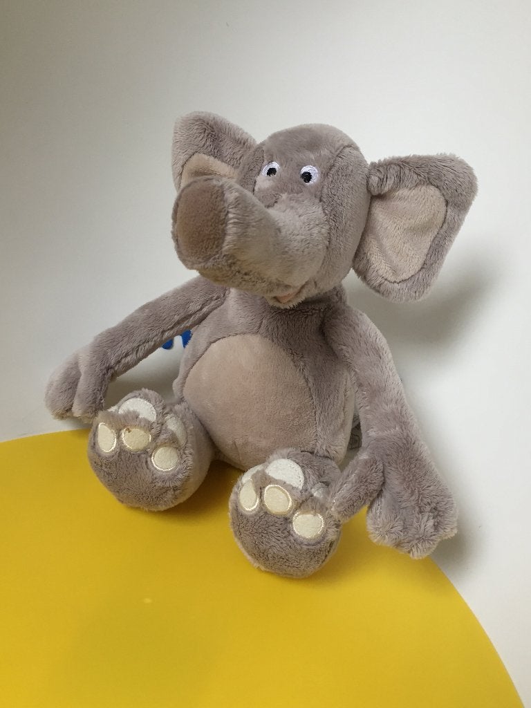 K4715 anna club plush olifant grijs zittend, Kinderen en Baby's, Ophalen of Verzenden, Zo goed als nieuw, Olifant