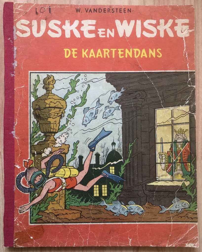 W. VANDERSTEEN - SUSKE EN WISKE - DE KAARTENDANS - 1962 -, Eén stripboek, Ophalen of Verzenden, Gelezen, Willy Vandersteen