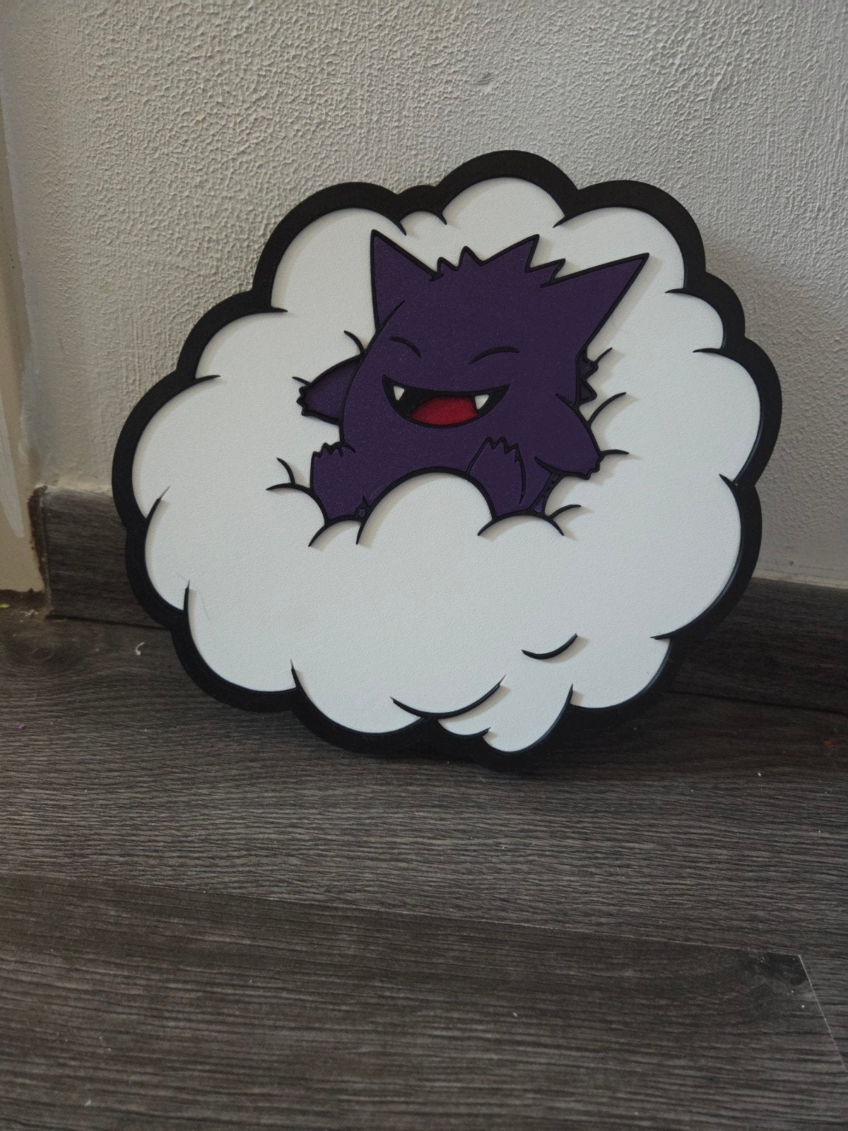 Gengar Wolk Wanddecoratie voor Kinder- of Gamekamer, Paars, Nieuw, Ophalen of Verzenden, Wanddecoratie
