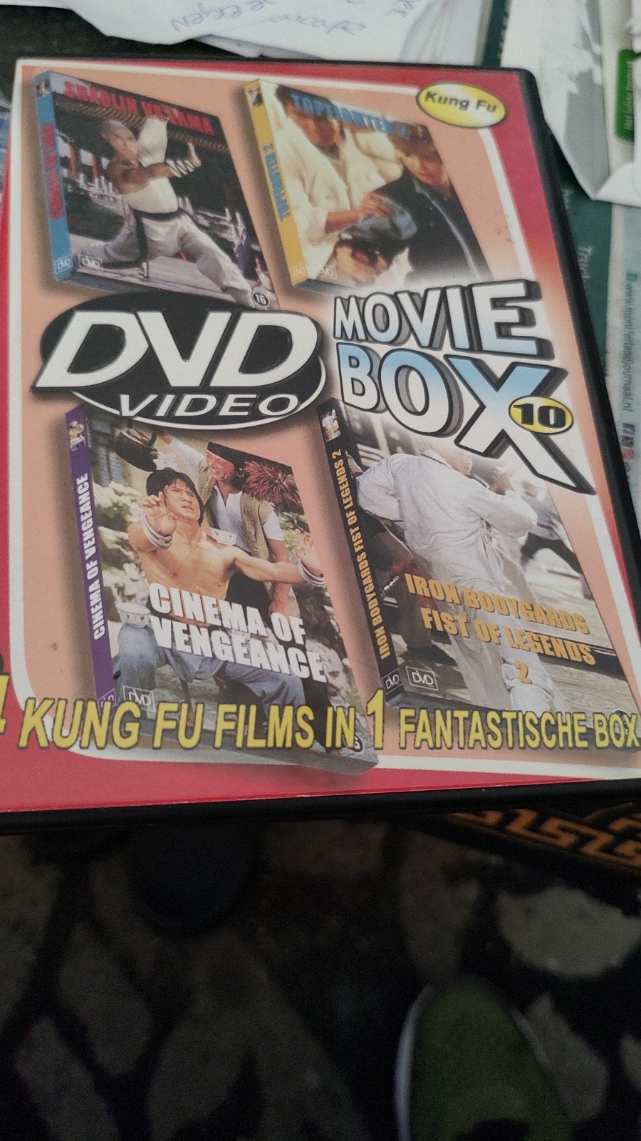 DVD video Movie box 4 kung Fu film 1 fantastisch box 4 DVD, Cd's en Dvd's, Ophalen, Zo goed als nieuw, Vechtsport, Cursus of Instructie