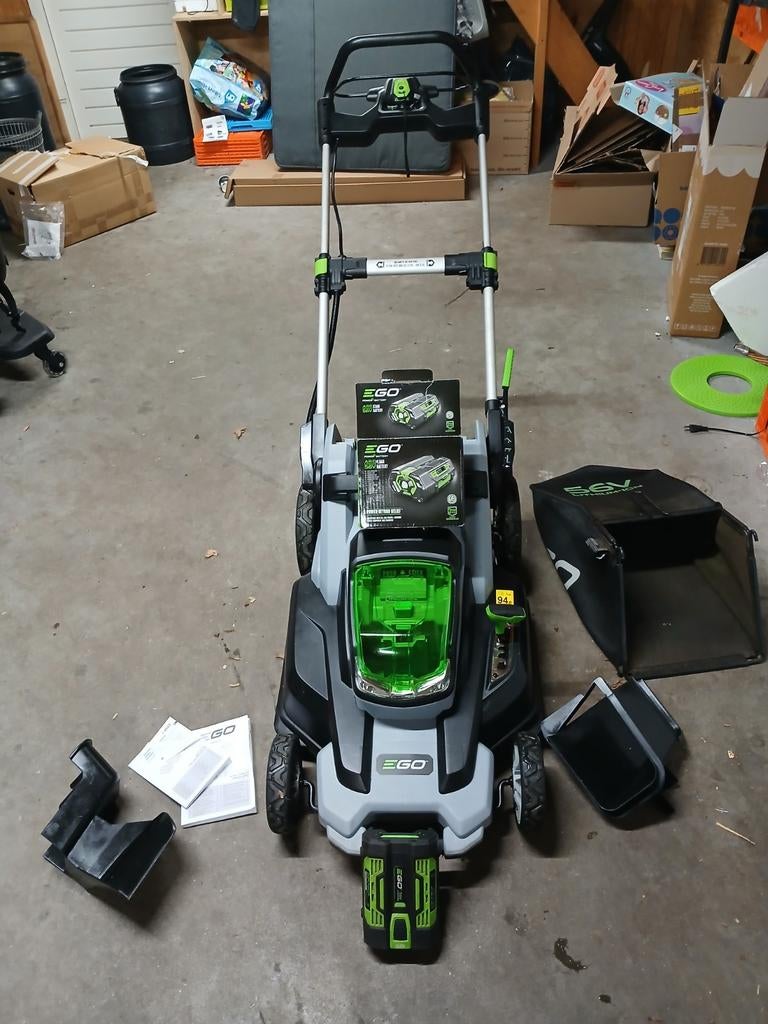 EGO LM2000E 56V 49 cm zeer compleet en in nette staat!, Tuin en Terras, Grasmaaiers, Ophalen of Verzenden