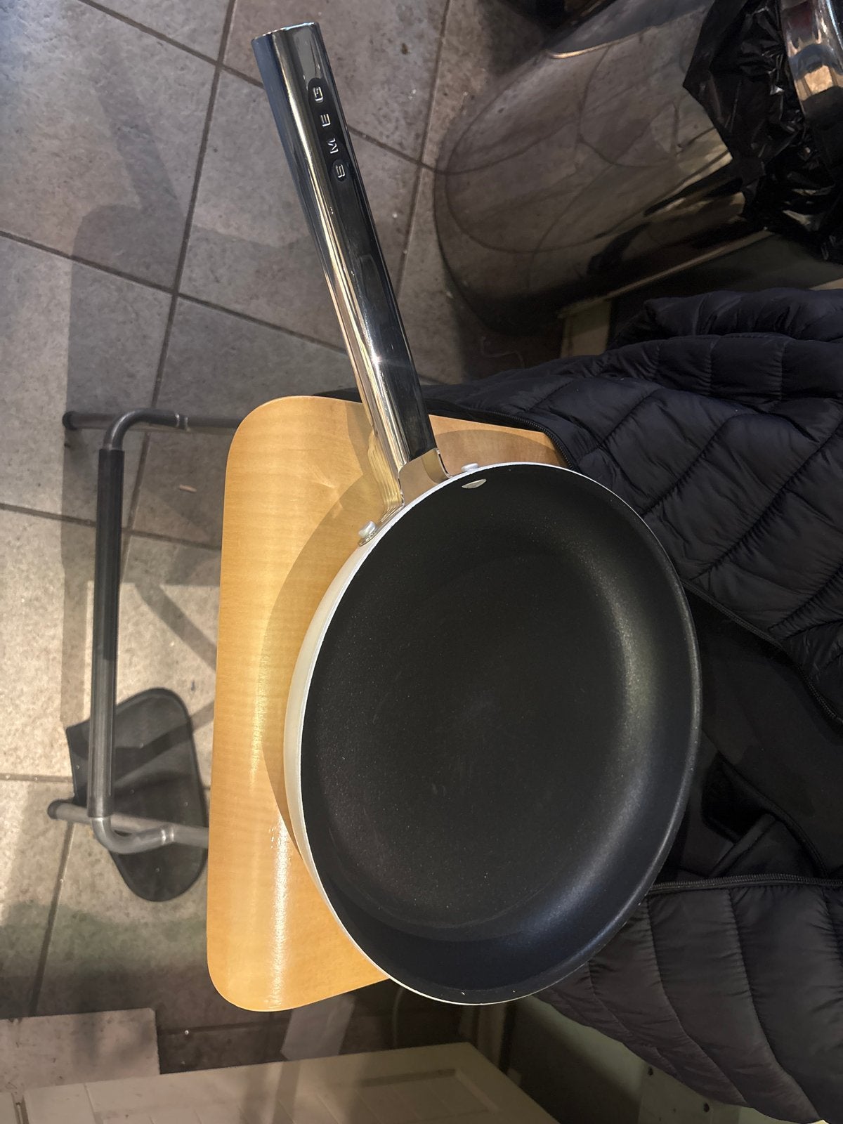 Smeg Koekenpan 31,5 cm - Nette Staat, Ophalen of Verzenden, Gebruikt, Smeg