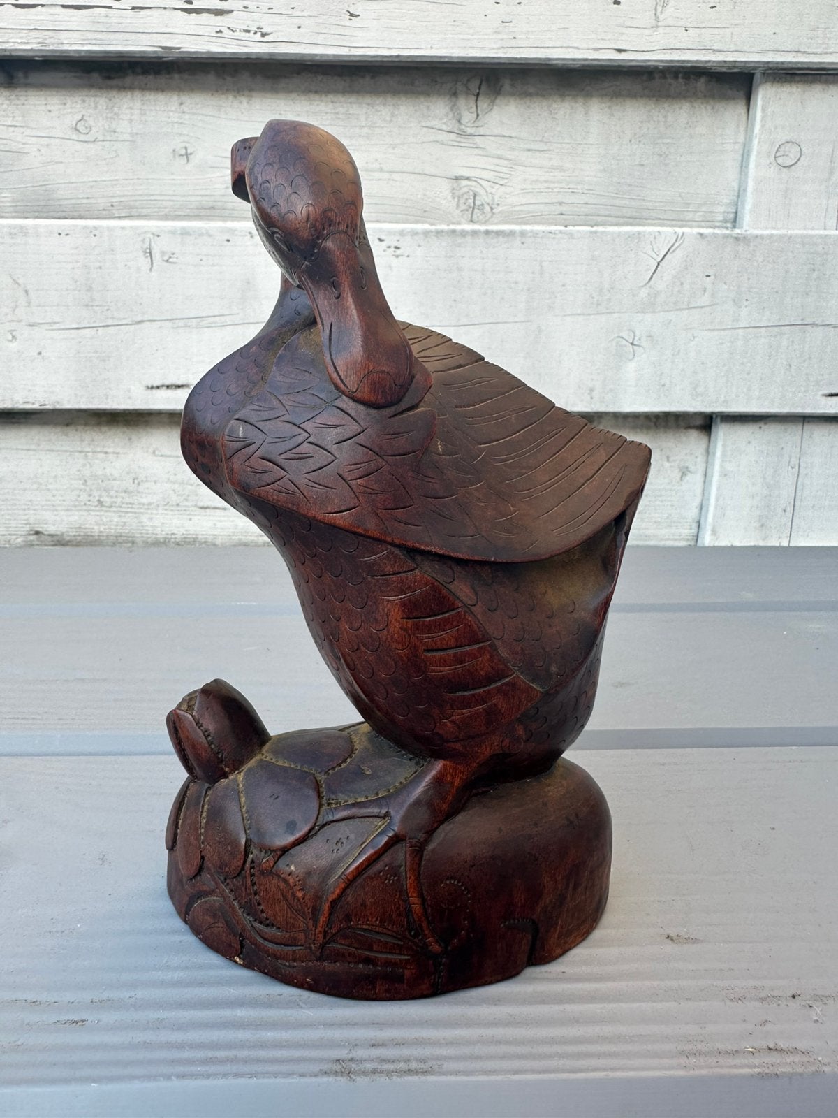 Art Deco Balinese Eend 1930, Houtsnijwerk, Art deco, Ophalen of Verzenden, Handgemaakt