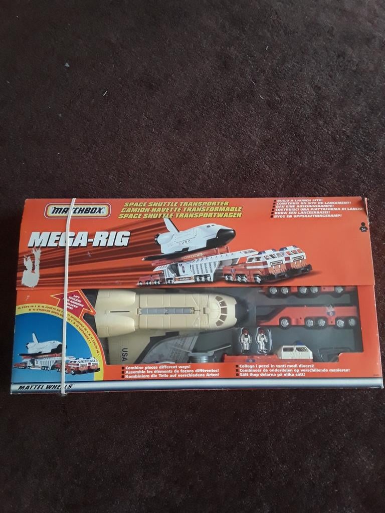 Matchbox Mega-Rig Space Shuttle Transporter Speelset, Ophalen of Verzenden, Zo goed als nieuw