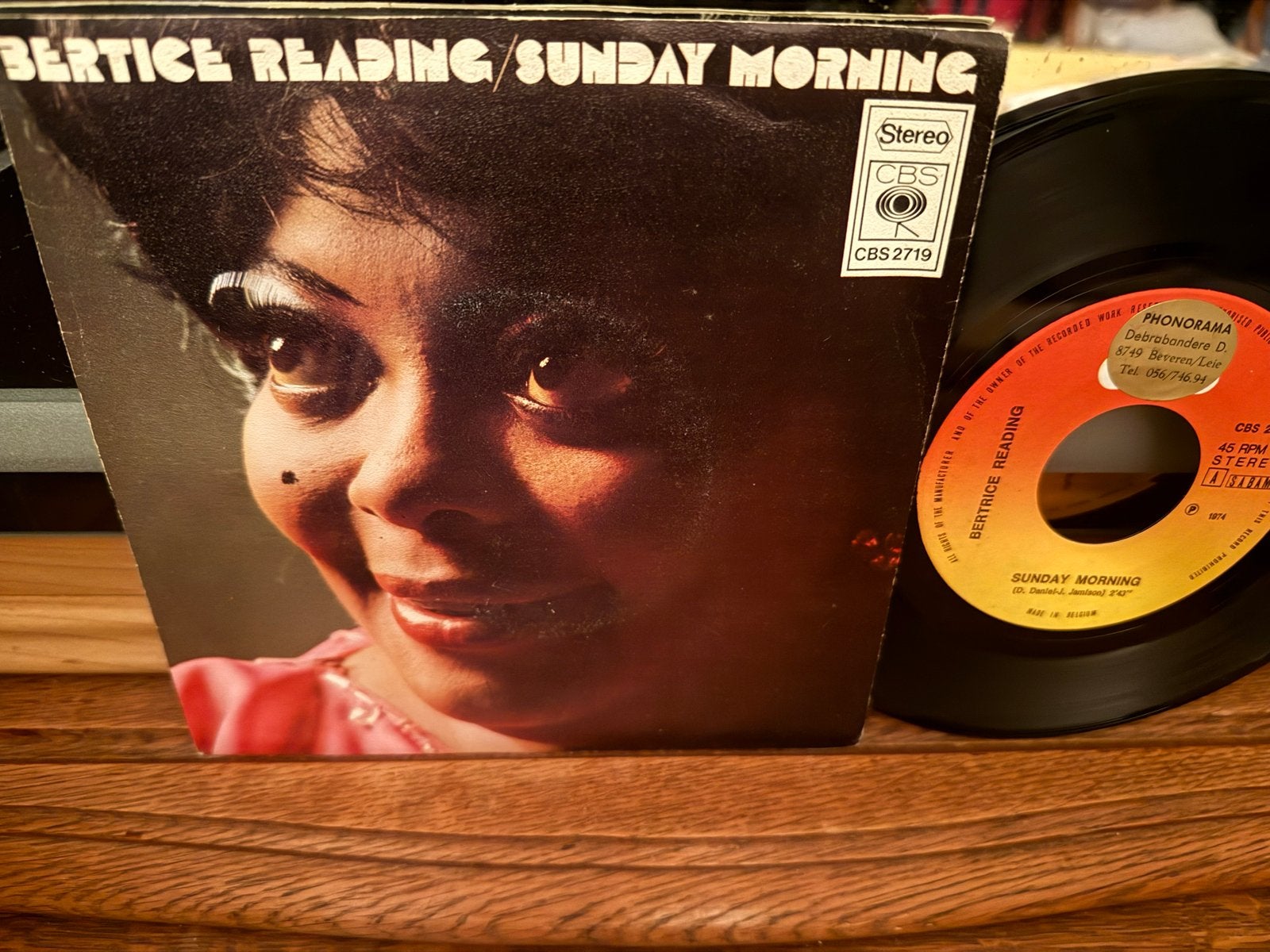 Bertice Reading - Sunday Morning / Lean On Me (Vinyl Single), Originele persing, 7 inch, Ophalen of Verzenden, Zo goed als nieuw