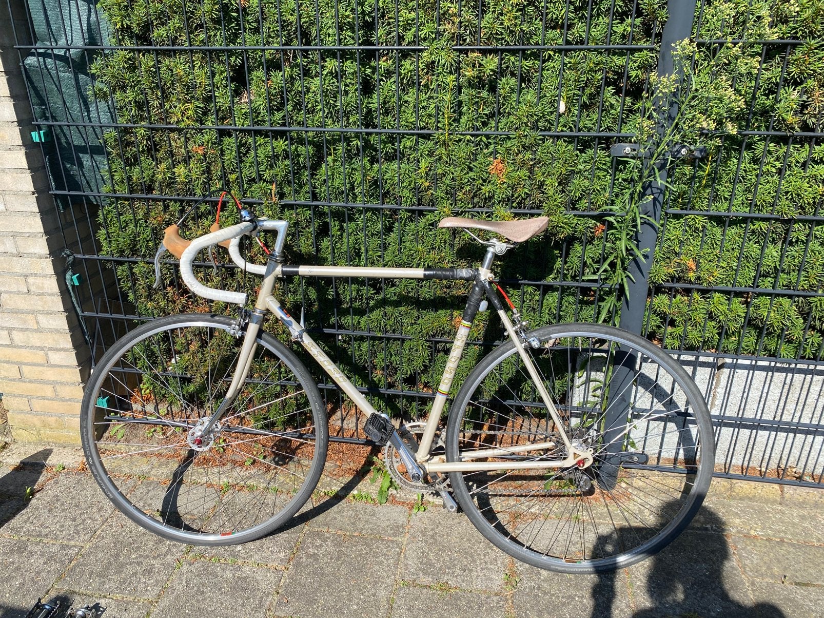 Kyoso vintage racefiets framemaat tussen 49-53, 28 inch, Gebruikt, Velgrem, 49 tot 53 cm
