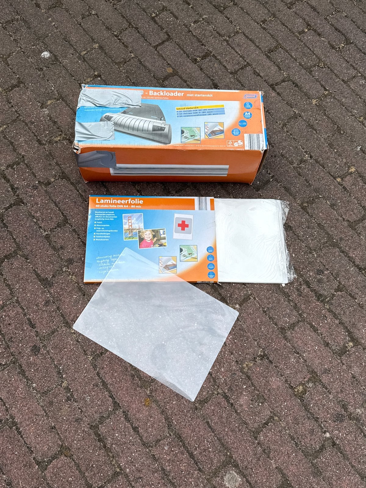 Goed werkend lamineerapparaat met lamineerfolie A4, Ophalen of Verzenden, Gebruikt