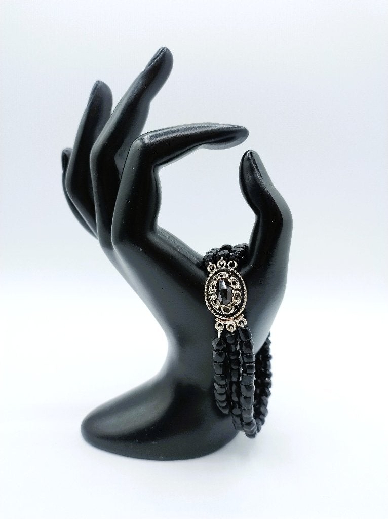 Gitten armband met zilveren slot, 19,5 cm, Info@zilverwebsite.nl, Verzenden, Met bedels of kralen, Zo goed als nieuw