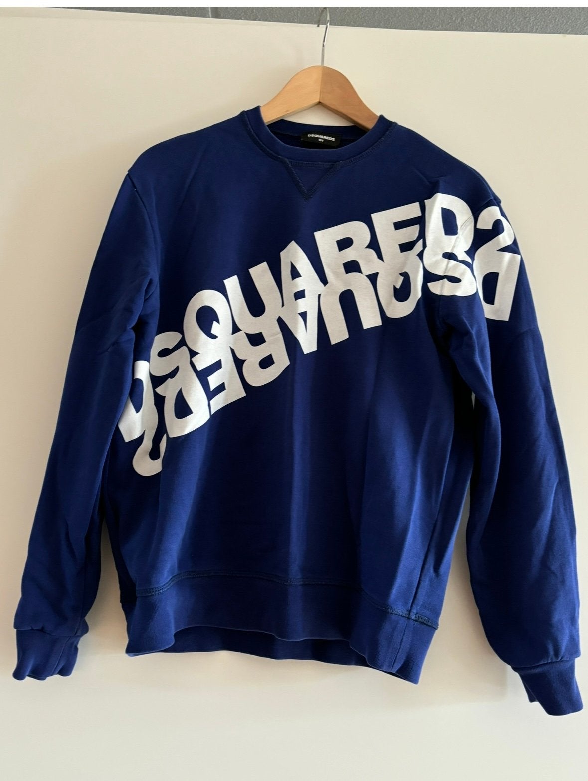 Dsquared2 sweater blauw maat 16 jaar, Ophalen of Verzenden, Zo goed als nieuw, Jongen, Trui of Vest