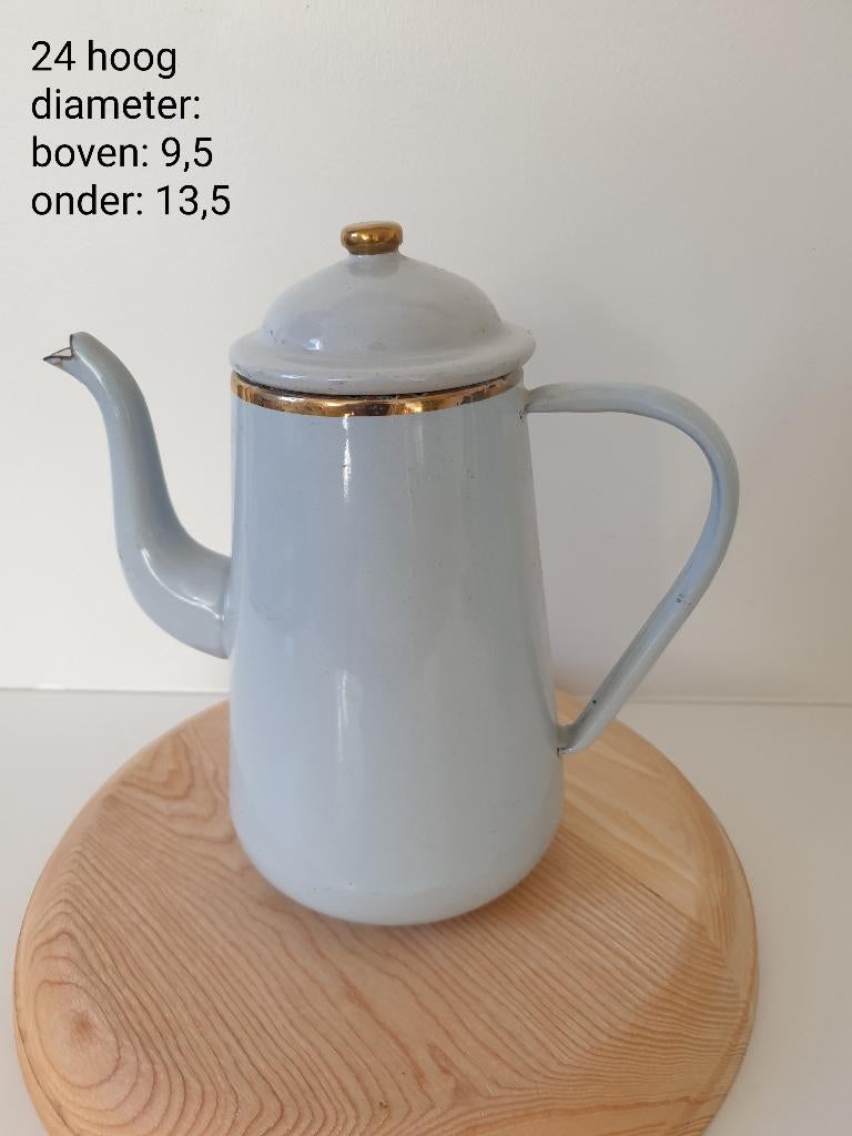 Emaille kan, brocante, Antiek en Kunst, Ophalen of Verzenden